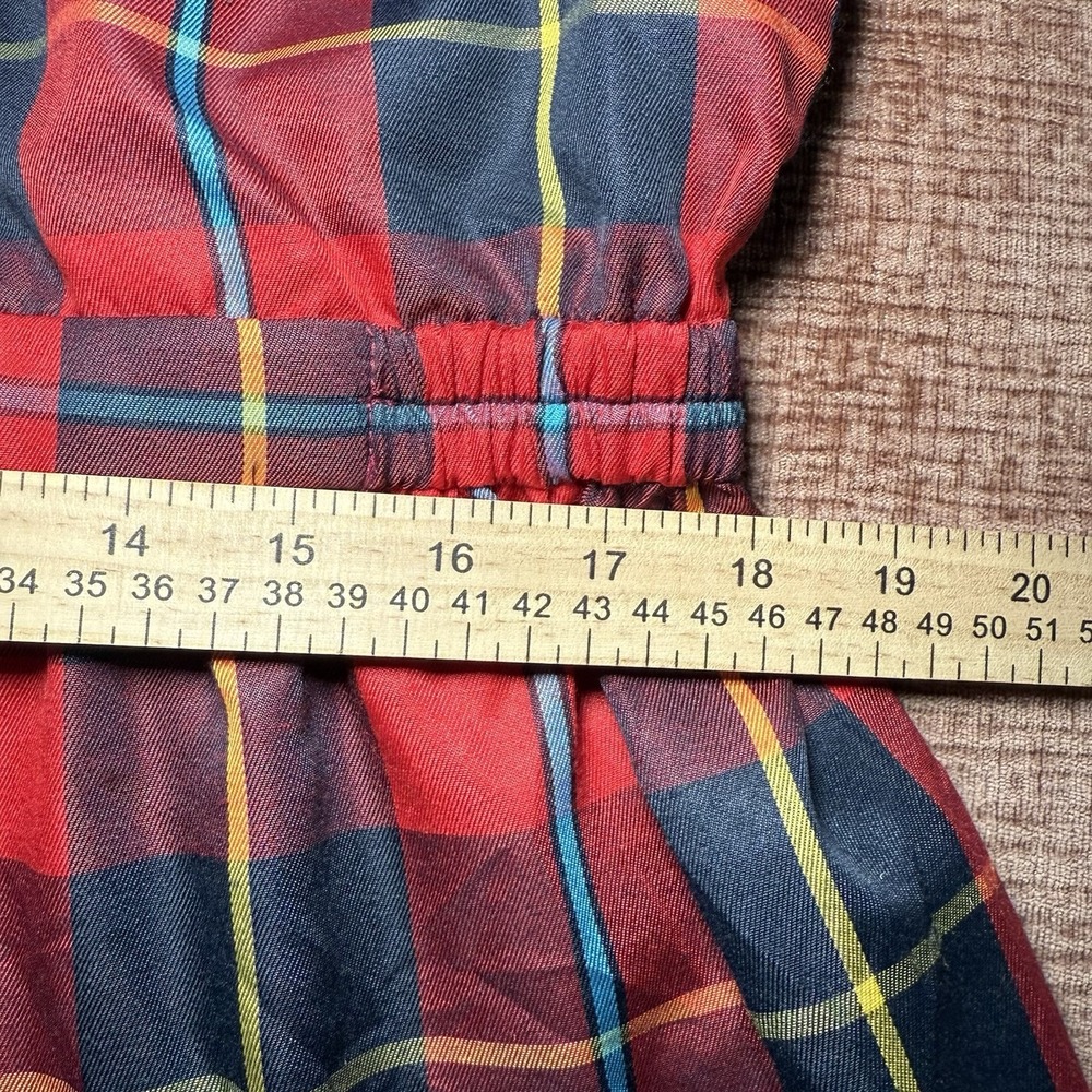 Gretchen Scott NWT Teardrop Dress Red Plaidly Cooper L Tartan Ruffle Holiday - Picture 10 of 10